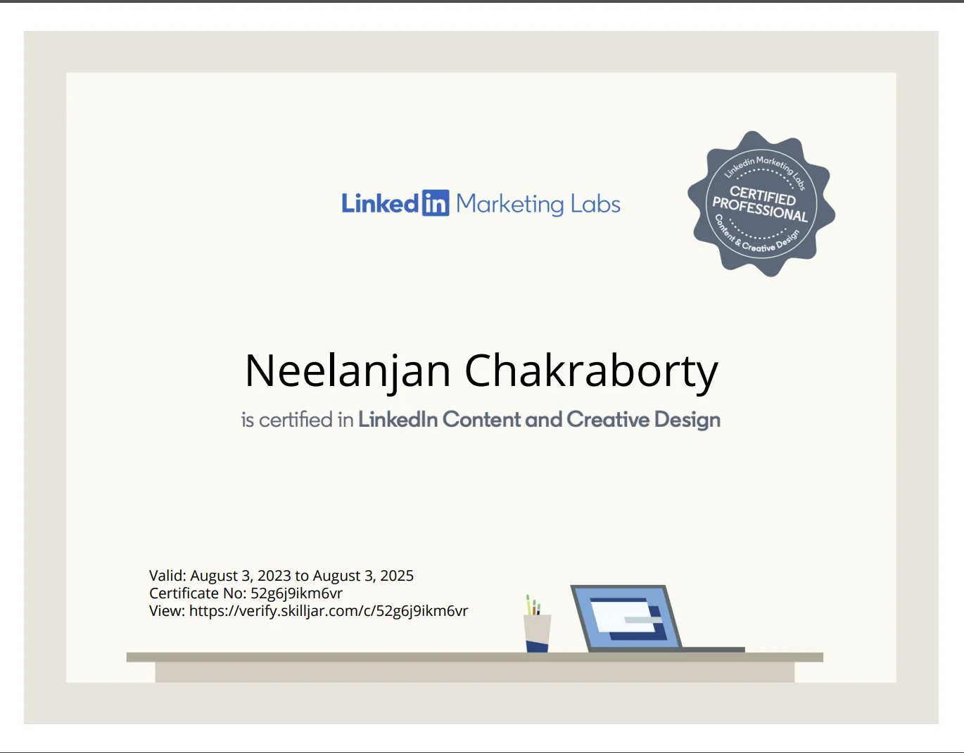 LinkedIn Content and Creative Design Certificate
